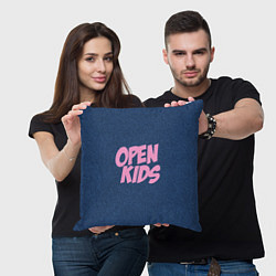 Подушка квадратная Open kids, цвет: 3D-принт — фото 2