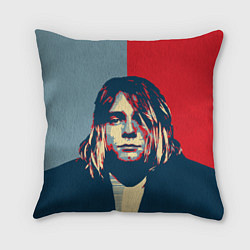 Подушка квадратная Kurt Cobain, цвет: 3D-принт