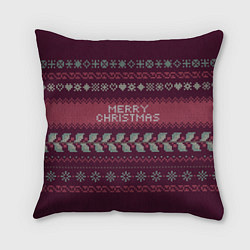 Подушка квадратная Merry Christmas, цвет: 3D-принт
