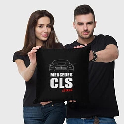 Подушка квадратная Mercedes CLS Class, цвет: 3D-принт — фото 2
