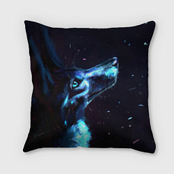 Подушка квадратная Лунный волк, цвет: 3D-принт