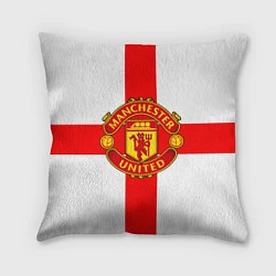 Подушка квадратная Manchester Utd: England, цвет: 3D-принт