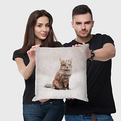 Подушка квадратная Снежная лисица, цвет: 3D-принт — фото 2