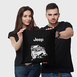 Подушка квадратная Jeep, цвет: 3D-принт — фото 2