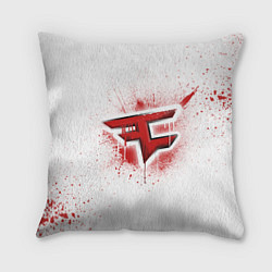 Подушка квадратная FaZe Clan: White collection, цвет: 3D-принт