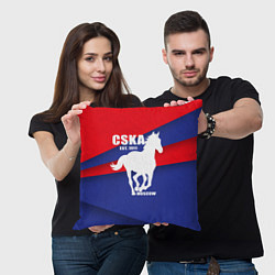 Подушка квадратная CSKA est. 1911, цвет: 3D-принт — фото 2