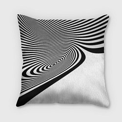 Подушка квадратная Black & White Illusion, цвет: 3D-принт