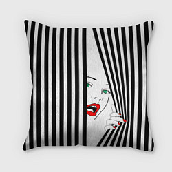 Подушка квадратная Pop art girl