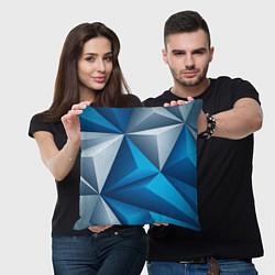 Подушка квадратная Ледяная Абстракция, цвет: 3D-принт — фото 2