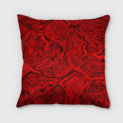 Подушка квадратная Tie-Dye red