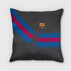 Подушка квадратная Barcelona FC: Dark style, цвет: 3D-принт