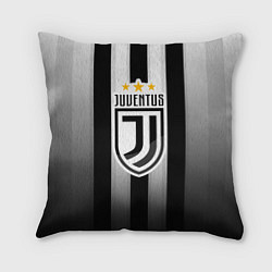 Подушка квадратная Juventus FC: New logo, цвет: 3D-принт