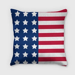 Подушка квадратная USA Flag, цвет: 3D-принт