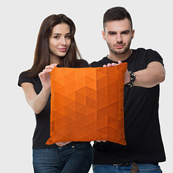 Подушка квадратная Orange abstraction, цвет: 3D-принт — фото 2