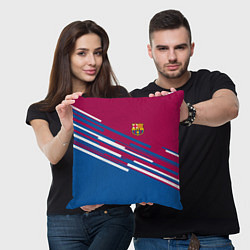 Подушка квадратная Barcelona FC: Sport Line 2018, цвет: 3D-принт — фото 2