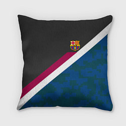 Подушка квадратная FC Barcelona: Sport Camo, цвет: 3D-принт