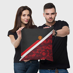 Подушка квадратная Man UTD FC: Sport Camo, цвет: 3D-принт — фото 2