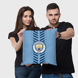 Подушка квадратная FC Manchester City: Creative, цвет: 3D-принт — фото 2