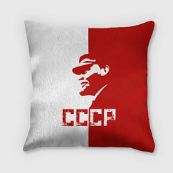 Подушка квадратная Ленин СССР, цвет: 3D-принт