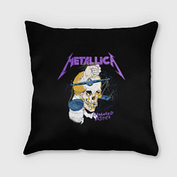 Подушка квадратная Metallica - damaged justice, цвет: 3D-принт