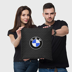 Подушка квадратная BMW CARBON БМВ КАРБОН, цвет: 3D-принт — фото 2