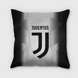 Подушка квадратная FC Juventus: Silver Original, цвет: 3D-принт