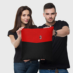 Подушка квадратная АC Milan: R&B Sport, цвет: 3D-принт — фото 2