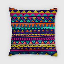Подушка квадратная Индейский орнамент, цвет: 3D-принт