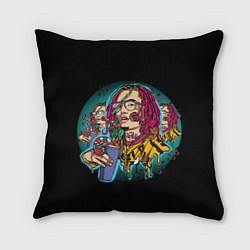 Подушка квадратная Lil Pump: Street Art, цвет: 3D-принт