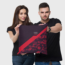 Подушка квадратная Audi: Red Pixel, цвет: 3D-принт — фото 2