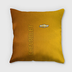 Подушка квадратная Chevrolet желтый градиент, цвет: 3D-принт