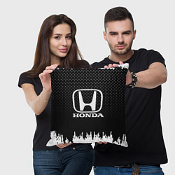 Подушка квадратная Honda: Black Side, цвет: 3D-принт — фото 2