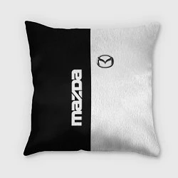 Подушка квадратная Mazda B&W, цвет: 3D-принт