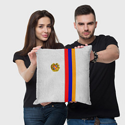 Подушка квадратная I Love Armenia, цвет: 3D-принт — фото 2