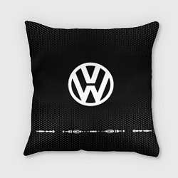 Подушка квадратная Volkswagen: Black Abstract, цвет: 3D-принт