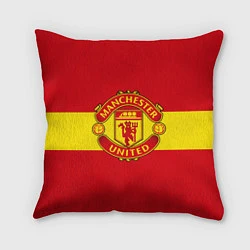 Подушка квадратная FC Man United: Red Style, цвет: 3D-принт