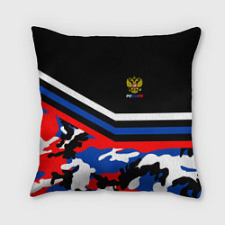 Подушка квадратная Россия: Камуфляж, цвет: 3D-принт