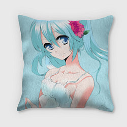 Подушка квадратная Hatsune Miku, цвет: 3D-принт