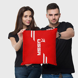 Подушка квадратная USSR: Red Sport, цвет: 3D-принт — фото 2