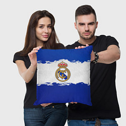 Подушка квадратная Real Madrid FC, цвет: 3D-принт — фото 2