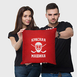 Подушка квадратная Красная машина, цвет: 3D-принт — фото 2