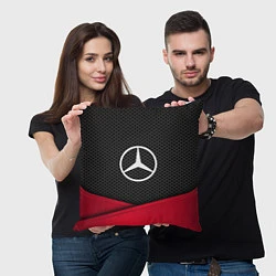 Подушка квадратная Mercedes Benz: Grey Carbon, цвет: 3D-принт — фото 2