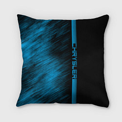 Подушка квадратная Chrysler синие полосы, цвет: 3D-принт