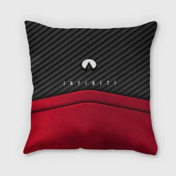 Подушка квадратная Infiniti: Red Carbon, цвет: 3D-принт