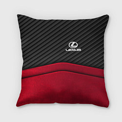 Подушка квадратная Lexus: Red Carbon, цвет: 3D-принт