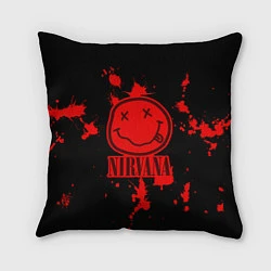 Подушка квадратная Nirvana: Blooded Smile, цвет: 3D-принт