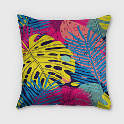 Подушка квадратная Тропическая мода, цвет: 3D-принт