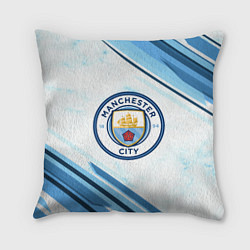 Подушка квадратная Manchester city, цвет: 3D-принт