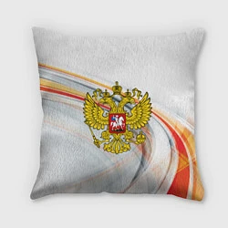 Подушка квадратная Россия необъятная, цвет: 3D-принт
