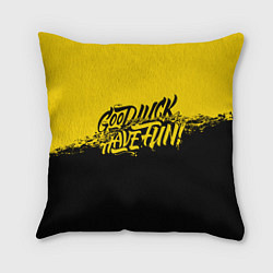 Подушка квадратная GLHF: Yellow Style, цвет: 3D-принт